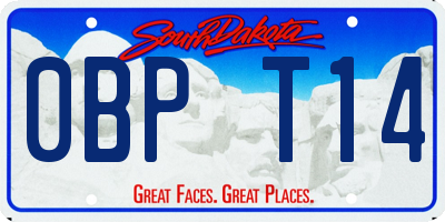 SD license plate 0BPT14