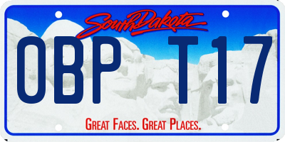 SD license plate 0BPT17