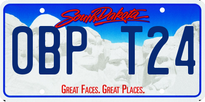 SD license plate 0BPT24