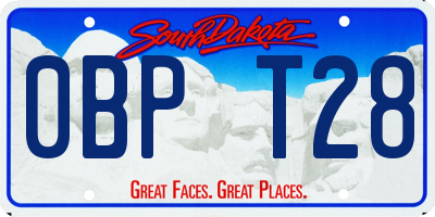 SD license plate 0BPT28