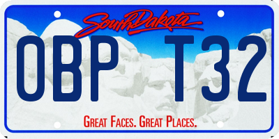 SD license plate 0BPT32