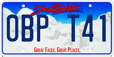 SD license plate 0BPT41