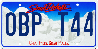 SD license plate 0BPT44
