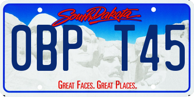 SD license plate 0BPT45