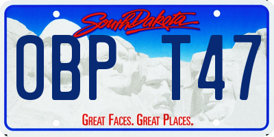 SD license plate 0BPT47