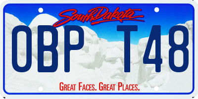 SD license plate 0BPT48