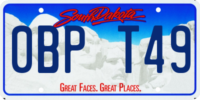 SD license plate 0BPT49
