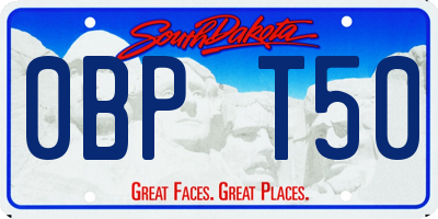 SD license plate 0BPT50