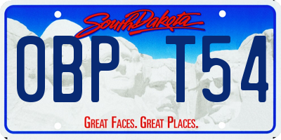 SD license plate 0BPT54