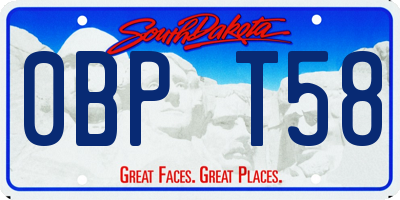 SD license plate 0BPT58