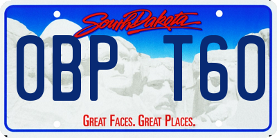 SD license plate 0BPT60