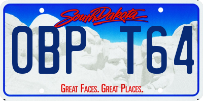 SD license plate 0BPT64
