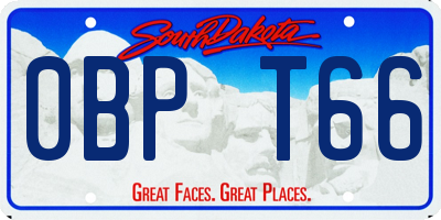 SD license plate 0BPT66