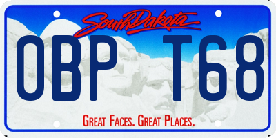 SD license plate 0BPT68