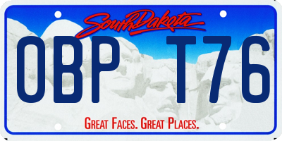 SD license plate 0BPT76