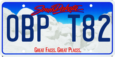 SD license plate 0BPT82