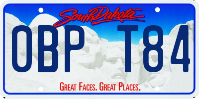 SD license plate 0BPT84