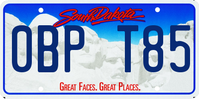 SD license plate 0BPT85