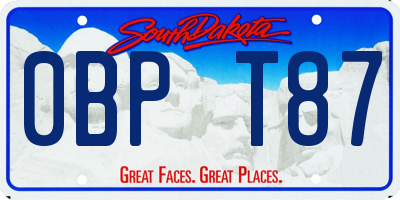 SD license plate 0BPT87