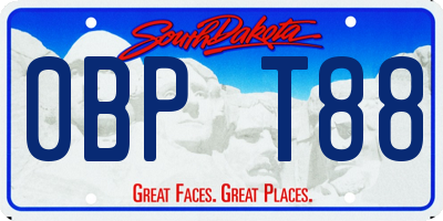 SD license plate 0BPT88