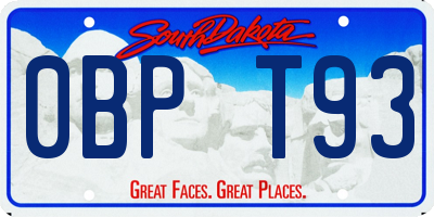 SD license plate 0BPT93