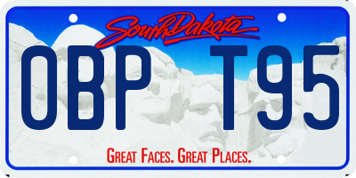 SD license plate 0BPT95