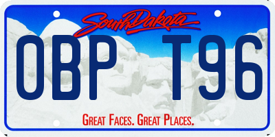 SD license plate 0BPT96