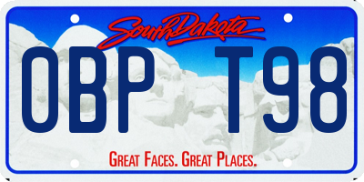 SD license plate 0BPT98