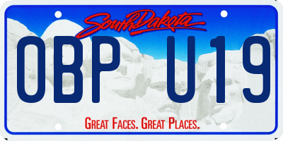 SD license plate 0BPU19
