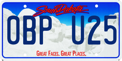 SD license plate 0BPU25