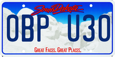 SD license plate 0BPU30