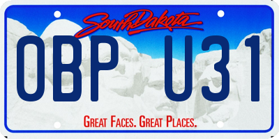 SD license plate 0BPU31