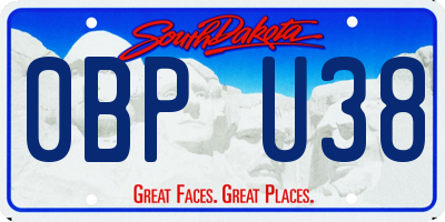 SD license plate 0BPU38