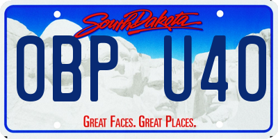 SD license plate 0BPU40