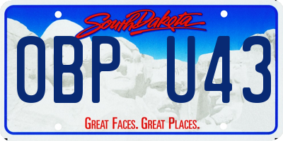 SD license plate 0BPU43