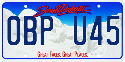 SD license plate 0BPU45