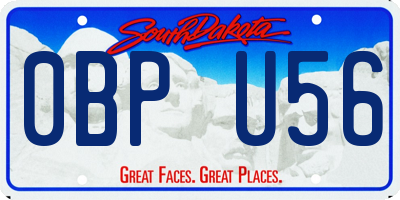 SD license plate 0BPU56