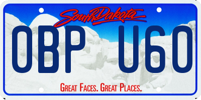 SD license plate 0BPU60