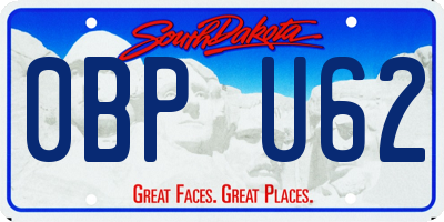 SD license plate 0BPU62