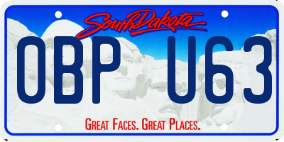 SD license plate 0BPU63