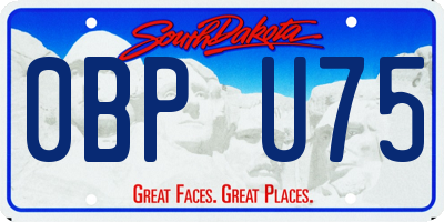 SD license plate 0BPU75