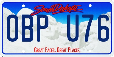 SD license plate 0BPU76