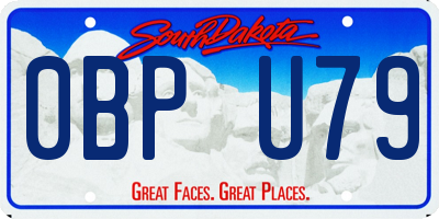 SD license plate 0BPU79