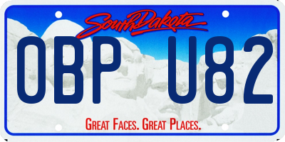 SD license plate 0BPU82