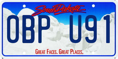 SD license plate 0BPU91