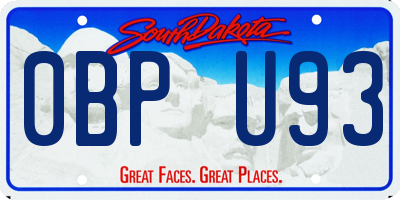 SD license plate 0BPU93