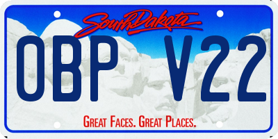 SD license plate 0BPV22