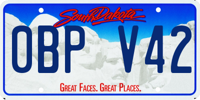 SD license plate 0BPV42