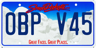 SD license plate 0BPV45