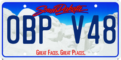 SD license plate 0BPV48